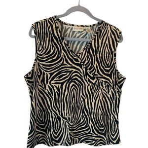 Apostrophe Stretch Animal Print Tank XL (18)